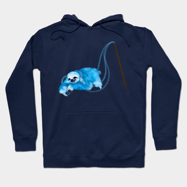 Magical Familiar Sloth Hoodie by KataMartArt